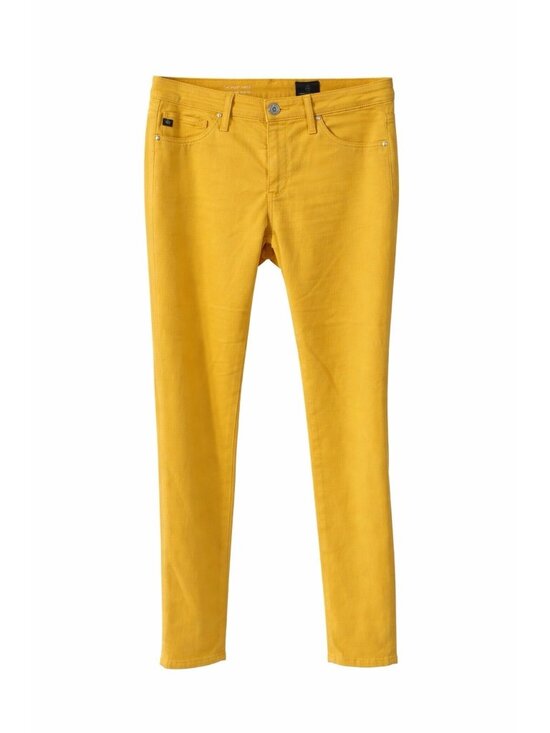 AG Adriano Goldschmied Denim - AG Adriano Goldschmied The Abbey Ankle Mid Rise Jeans Yellow Mustard Size 28R